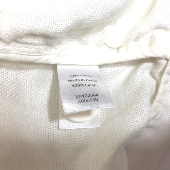 Coldwater Creek  Ivory 100% Linen Jacket - Picture 5 of 8